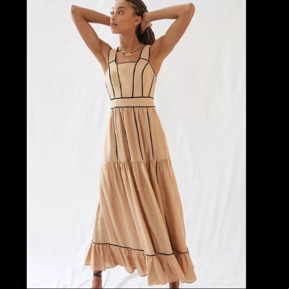 NWOT Anthropologie Square Neck Maxi Dress 6